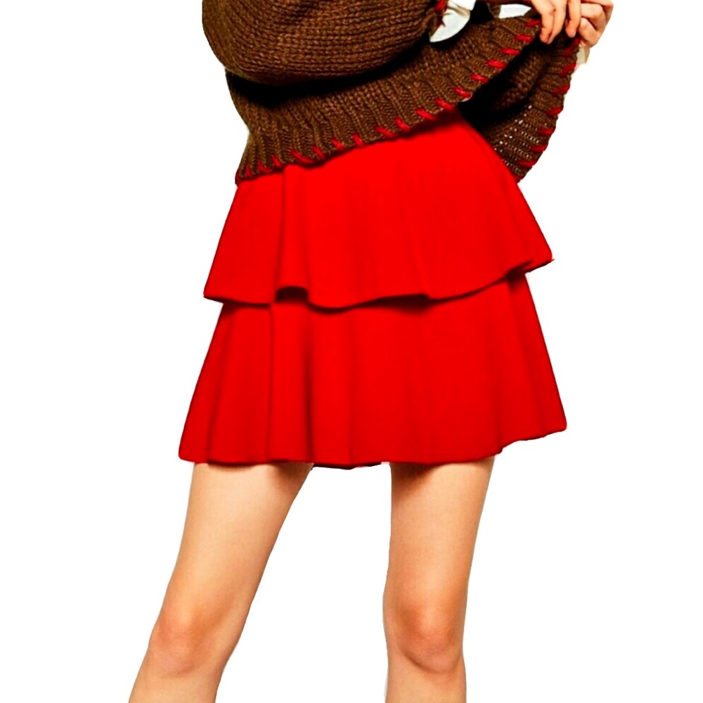 Zara Double Layer Ruffle Skirt